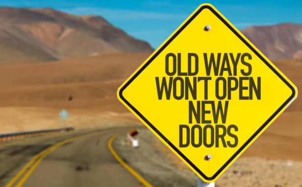 Tw0123 sign old ways wont open new doors