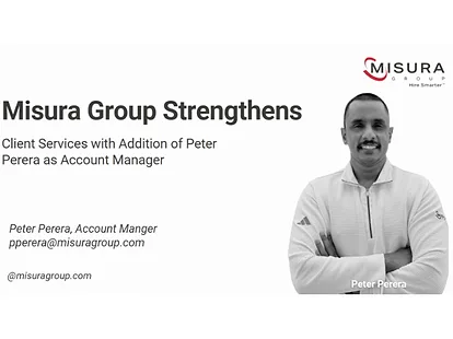 Misura announces addition of peter perera as account manager