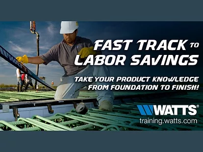 Watts launches fast track to labor savings elearning campaign