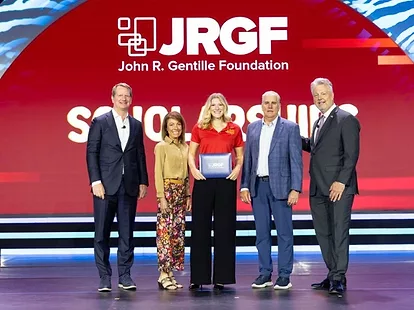 Rileigh manuel receives rick and debbie gopffarth mechanical construction endowed scholarship