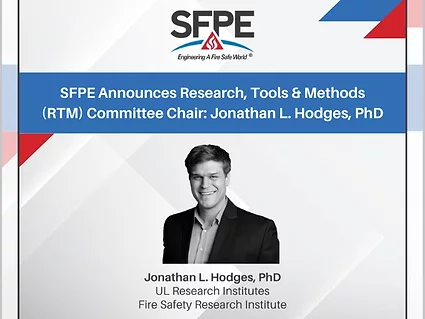 Sfpe appoints jonathan hodges chair of rtm committee