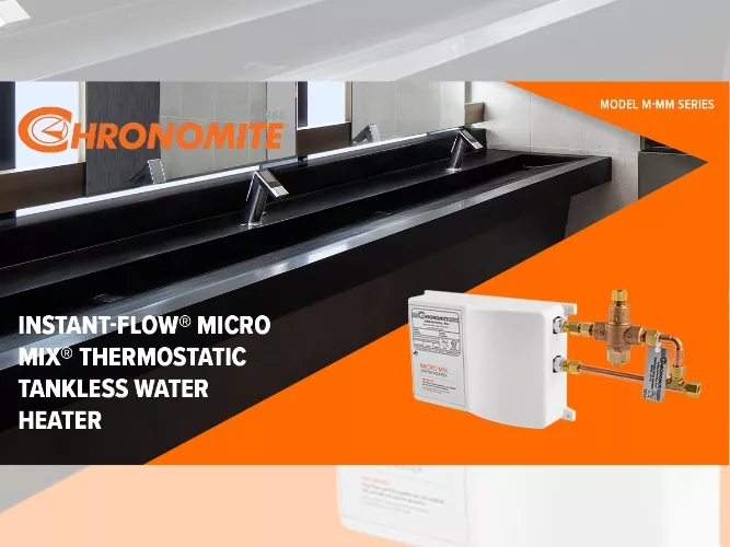 Chronomite Instant-Flow Micro Mix Tankless Water Heater