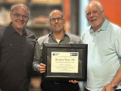 Mab honors fort wayne utility engineer matthew wirtz for leadership