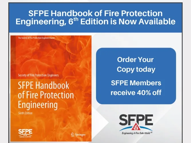 SFPE Releases 6th Edition of Handbook of Fire Protection Engineering