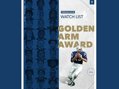 Johnny unitas golden arm award announces 2026 watch list