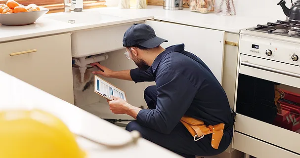 PHCN0926_plumber examines kitchen sink piping.jpg