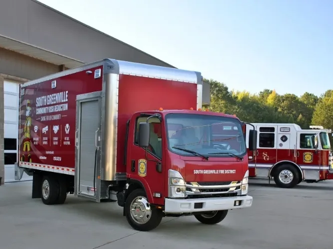 Isuzu Donates New N-SERIES NRR Truck to South Greenville Fire District.jpg