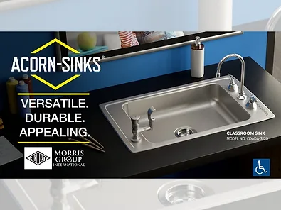 Acorn sinks stainless steel ada drop in classroom sink