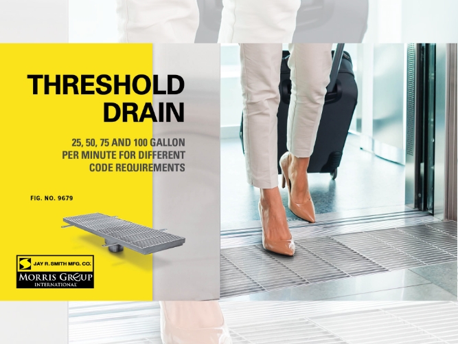 Jay R. Smith Jay R. Smith Mfg. Threshold Stainless Steel Drainage Channel | phcppros