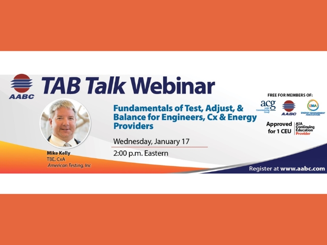 AABC to Hold TAB Talk Webinar on The Fundamentals of Test, Adjust ...