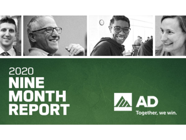 AD Announces 2020 Nine-Month Results 2