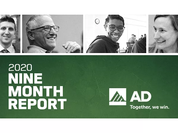 AD Announces 2020 Nine-Month Results 2