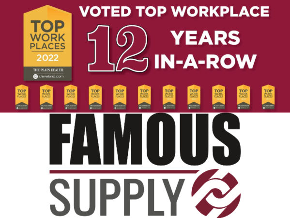 Cleveland.Com and The Plain Dealer Names Famous Supply Winner of Northeast Ohio Top Workplaces 2022 Award