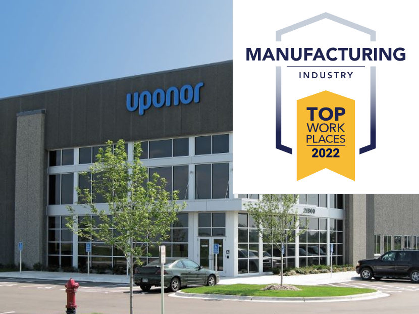 Uponor North America Earns Top 10 National Manufacturer Award