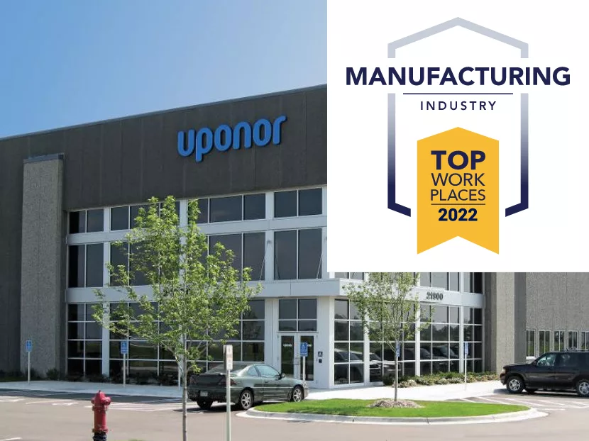 Uponor North America Earns Top 10 National Manufacturer Award
