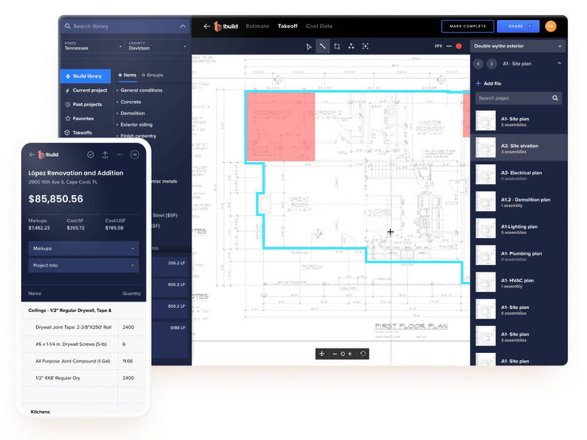 1build Integrates Real-Time Cost Data with Project Estimates to Help Contractors Estimate Better During Inflation