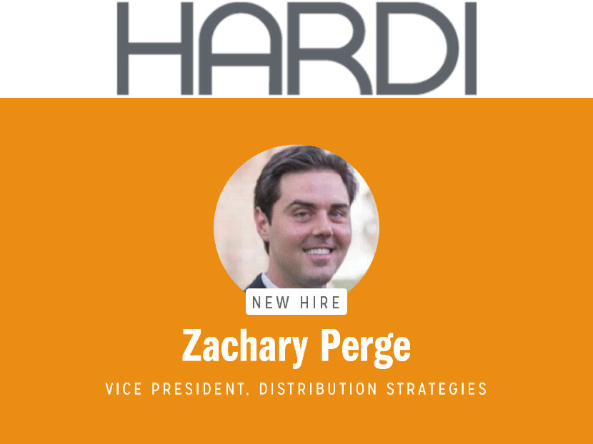 HARDI Hires Zachary Perge as First Vice President of Distribution Strategies