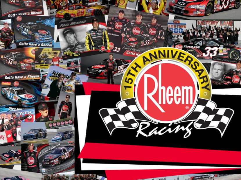 Rheem Announces 15th Anniversary in NASCAR Racing Sponsorship