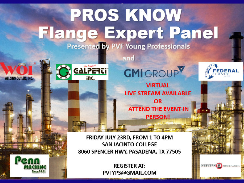 PVF Young Professionals Presents Pros Know: Flange Expert Panel Livestream Seminar
