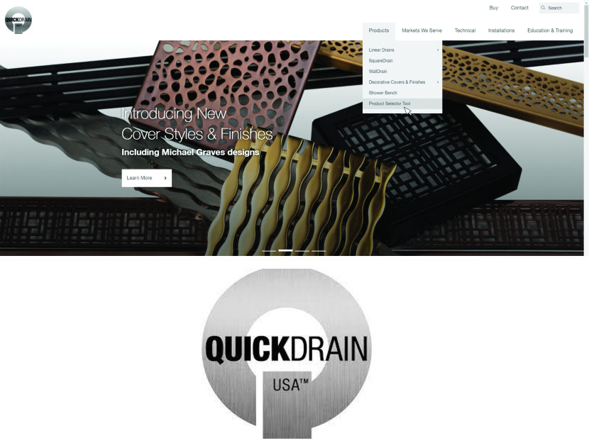 QuickDrain Launches Design-Forward Experiential Website
