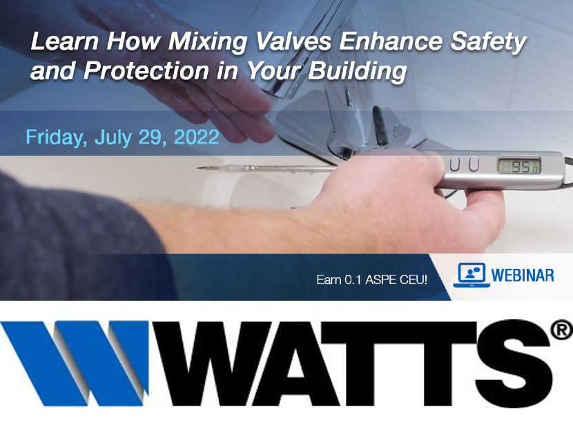 Watts to Host Webinar: The Evolution of Mixing Valve Technology 2