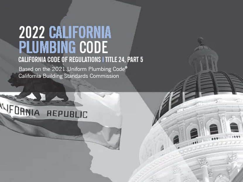 2022 California Plumbing Code, California Mechanical Code Now Available