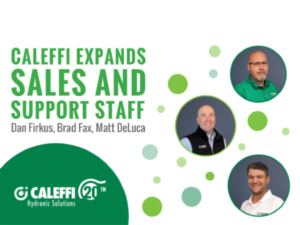 Caleffi Expands Sales and Support Staff