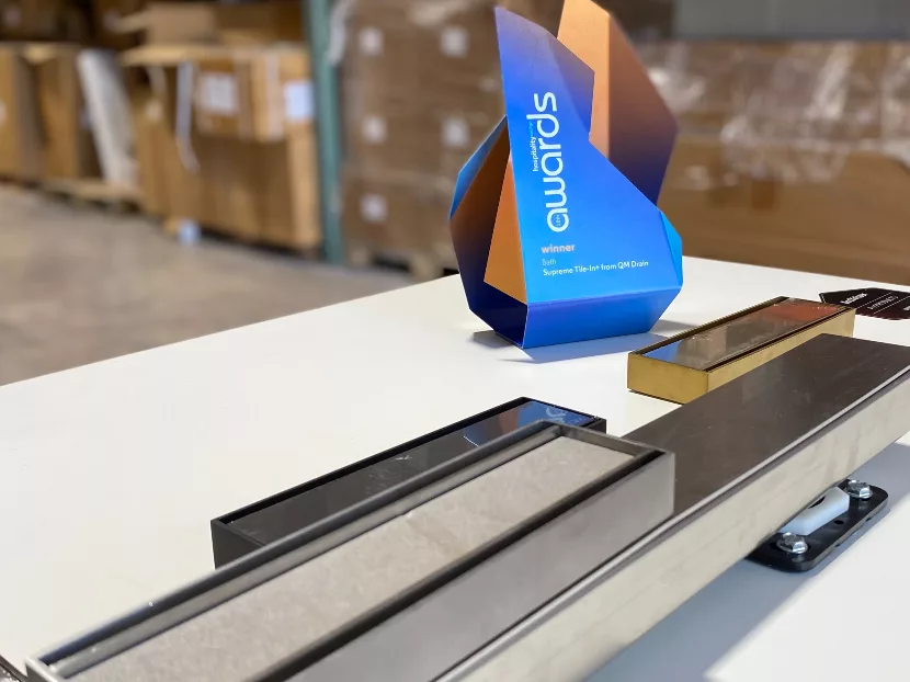 QM Drain Supreme Tile-in+ Wins HD Product Awards 2022 in Bath Category