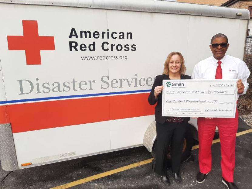 A. O. Smith Foundation Donates $100,000 to American Red Cross for Ukrainian Relief Efforts