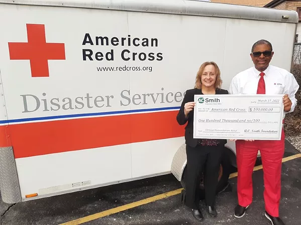 A. O. Smith Foundation Donates $100,000 to American Red Cross for Ukrainian Relief Efforts