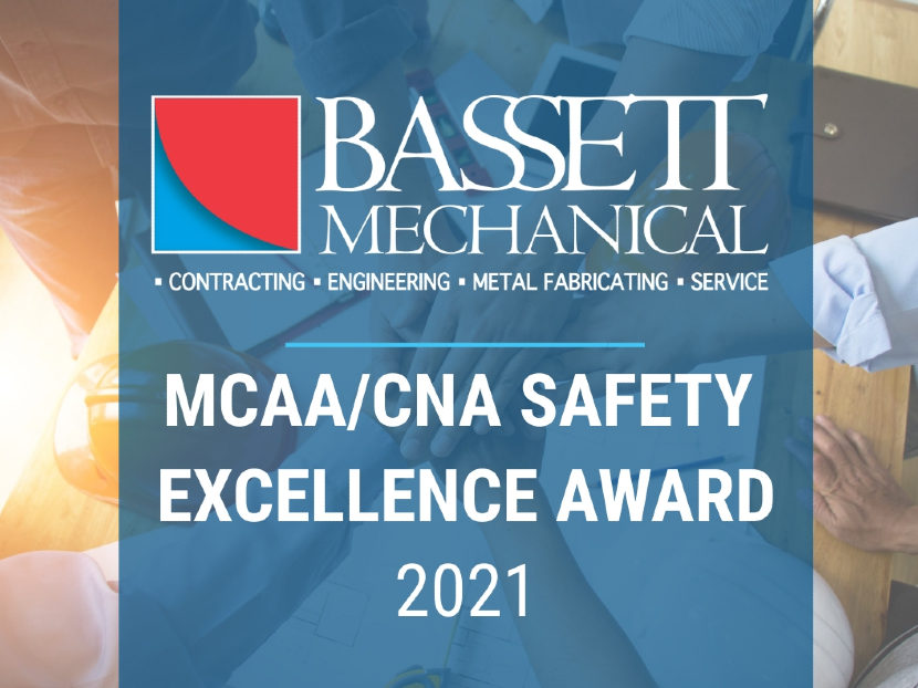 Bassett Mechanical Wins 2021 MCAA/CNA Safety Excellence Award