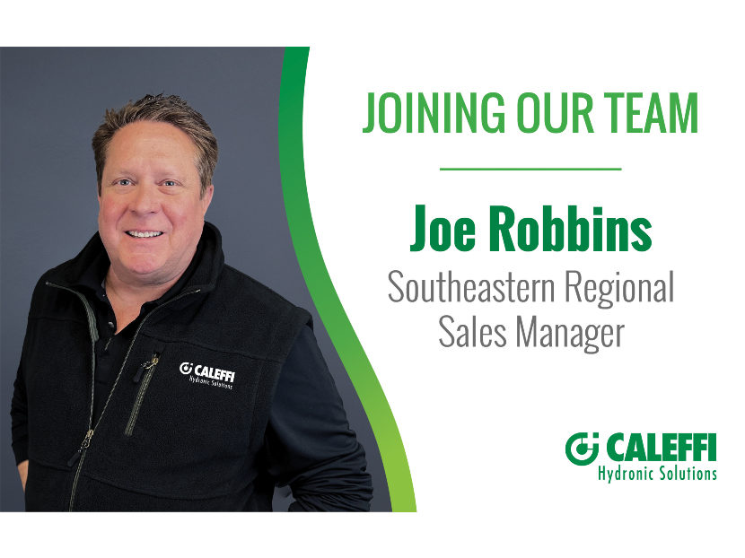 Caleffi Appoints Joe Robbins Regional Sales Manager