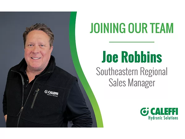 Caleffi Appoints Joe Robbins Regional Sales Manager