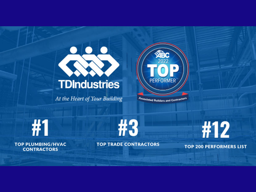 TDIndustries Earns Spot on Associated Builders and Contractors 2022 Top Performers List