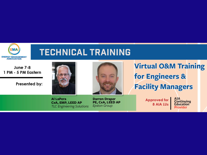 EMA to Conduct Virtual O&M Training, June 7-8 