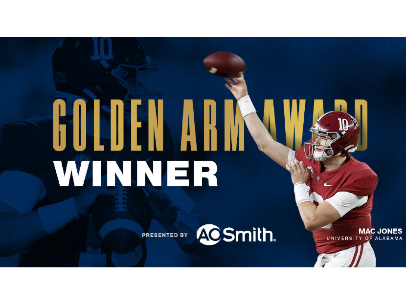 A. O. Smith Announces 2020 Johnny Unitas Golden Arm Award Winner 2
