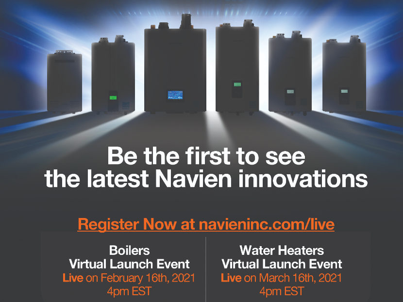Navien Announces Boiler and Water Heater Virtual Launch Events 2
