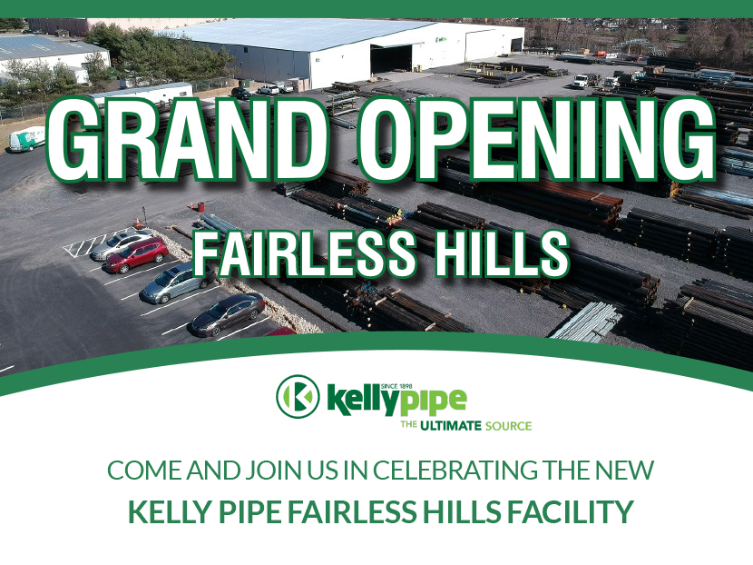 Kelly Pipe Announces Grand Opening of Fairless Hills, Pennsylvania