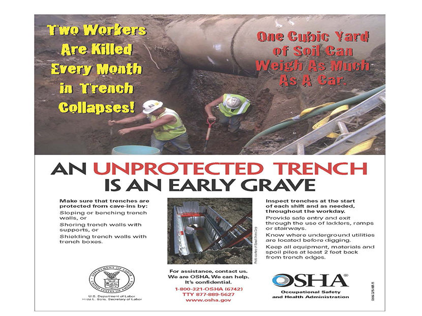 OSHA Fines Contractor $95,064 after Worker Buried in Trench Collapse