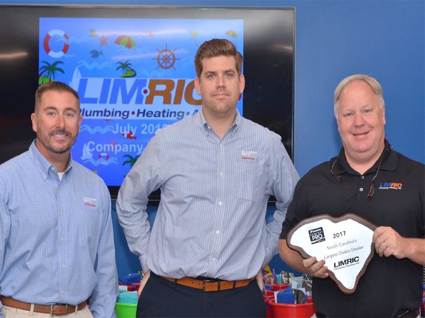 LimRic Named Daikin’s Largest South Carolina Dealer 20180822 phcppros