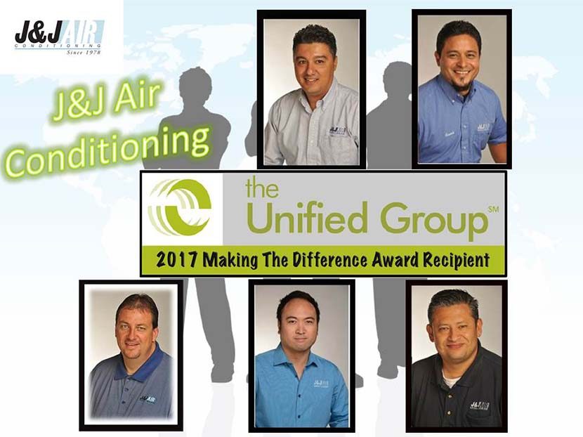 J&J Air Conditioning Receives ‘Making The Difference’ Award 201712