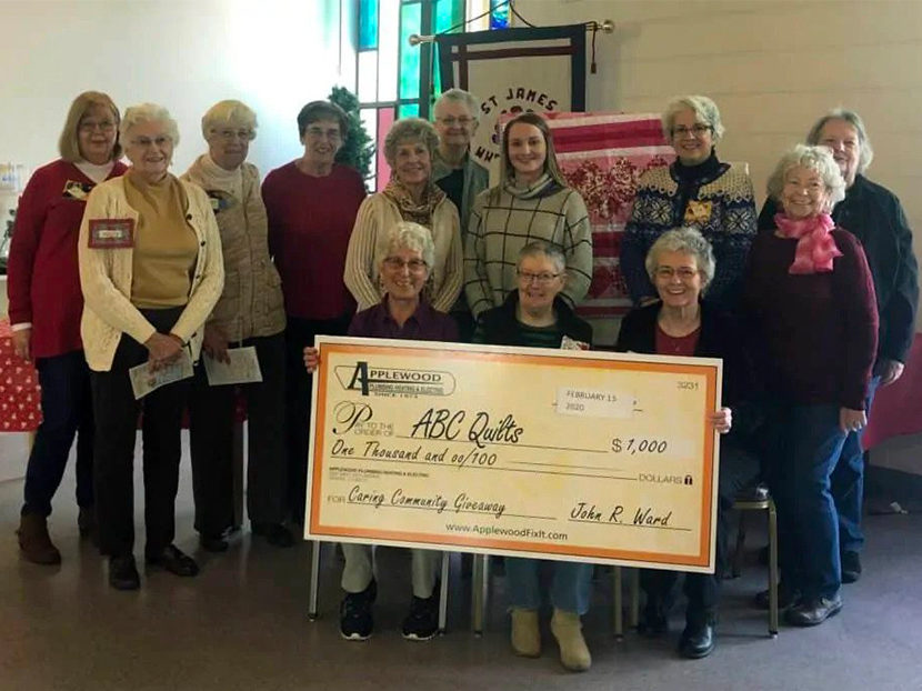 Applewood Awards $1,000 to ABC Quilts of Colorado