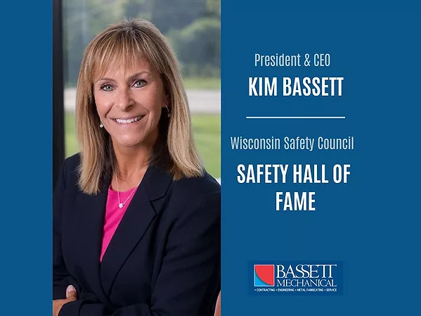 Bassett Mechanical Wins 2019 Wisconsin Safety Council Corporate Safety Award, President and CEO Kim Bassett Inducted Into Safety Hall of Fame