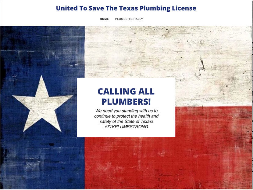 Plumbers Protest Elimination of Texas Plumbing Board