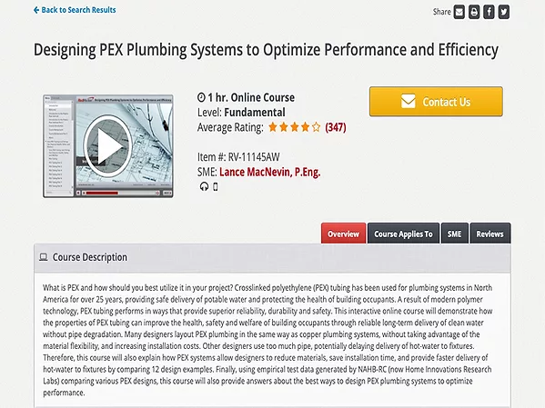 PPI Introduces Online PEX Design Course