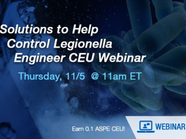 Watts to Host Customer Webinar on Solutions to Help Control Legionella Nov. 5 2