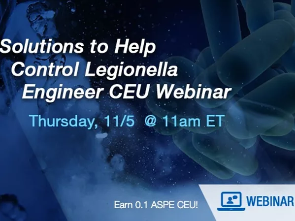 Watts to Host Customer Webinar on Solutions to Help Control Legionella Nov. 5 2