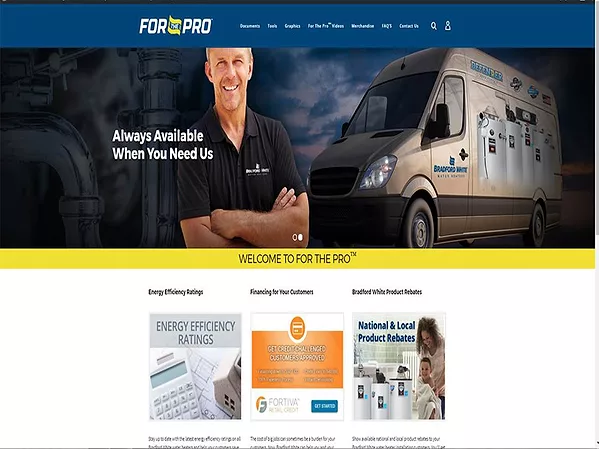 Bradford White Launches ‘For The Pro’ Website 2