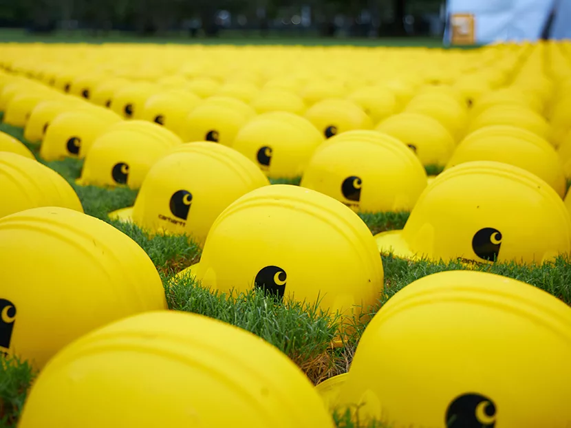 2 Carhartt Spotlights Opportunities in Skilled Trades this Labor Day with Hard Hat Installation in Nashville