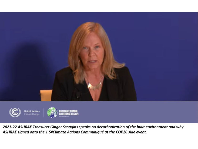 ASHRAE Addresses Climate Change Solutions at COP26
